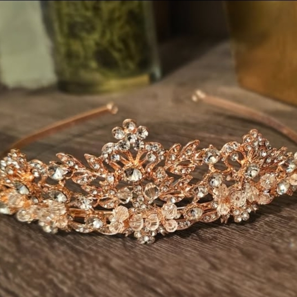 Elegant Crystal Tiara Headband